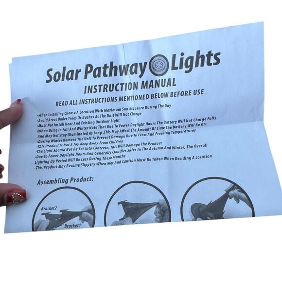 Wireless Solar Pathway Light 4Pc All Weather Proof-Led - Picture 5 of 5